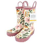Hudson Baby Unisex Rain Boots, Fall Botanical, 5 Toddler