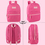 Trail maker Classic 17 inch Backpacks with Adjustable Padded Straps | School Backpacks for Girls, Boys (Pink)