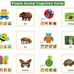 Toddler Puzzles, Wooden Jigsaw Animals Puzzles for 1 2 3 Year Old Girls Boys Toddlers, Educational Preschool Toys Gifts for Colors & Shapes Cognition Skill Learning