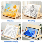 Kids Tabletop Art Easel with Paper Roll Dispenser | Adjustable Portable Desk & Table Top Painting Drawing Stand (13.8" x 11.4", Without Paper Roll)