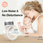 Saglve Wearable Breast Pump ABP-1506, Strong Suction Hand Free Double Electric Breast Pumps with 3 Modes & 9 Levels LED Display Portable Wearable Breastfeeding Pump for Office & Home, 21/24mm Flange