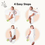 3-Pack Organic Baby Swaddle Sleep Sacks - Swaddles for Newborns, Infant 0-3 Months, Baby Girls, Boys, Soft & Snug Newborn Sleep Sack, Nursery Swaddling Blankets, Velcro Closure (Candy)