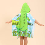 Dinosaur Hooded Towels for Kids, Kids Beach Towels for Boys/Girls, Swimming Towels/Towel Robes/Wearable Towels/Pool Towels for Kids 2-10, Poncho Beach Towels for Kids, Hooded Beach Towels for Toddler