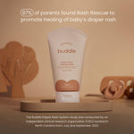 Buddle Diaper Rash Rescue Healing Paste, 40% Zinc Oxide Diaper Ointment for Baby, Repairs & Nourishes, Pediatrician Tested, Fragrance-Free, 4 oz