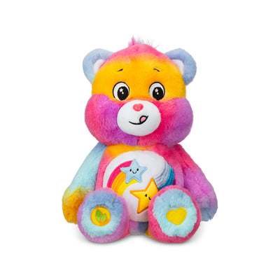 Colorful plush toy with star design on a white background