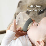 Nanobebe Breastmilk Bottle, Breastfeeding Newborn Breast Like, Anti Colic, Perfect Latch, Preserves Breast Milk nutrients, Twin-Pack Pink