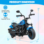 Costzon Toddler Motorcycle, 6V Battery Powered Electric Motorcycle with Detachable Training Wheels, Soft Start, Headlights & Music, Kids Motorcycle Ride on Toy for Toddlers Boys Girls 18+ Months(Blue)