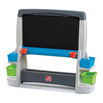 Step2 Jumbo Art Easel, Kids Art Activity Table, Double-Sided Dry Erase and Chalkboard, Storage Bins and Trays, For Toddlers and Preschoolers Ages 3+ Years Old