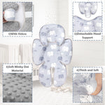 TANOFAR Infant Car Seat Head Support, Soft Baby Carseat Head & Body Support, Elephant Baby Car Seat Insert Cushion for Newborn Boys