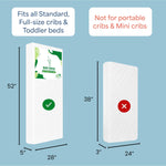 Dream On Me Baby Swan 5” Full Size Crib Mattress, Fits All The Full Size & Standard Cribs and Toddler Beds, Made in USA, Greenguard Gold and Baby Alliance Certified Crib Mattress
