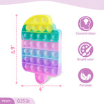 Ice Cream Fidget Toys, Push Bubble Sensory Toy for Kids Toddler Age 3 4 5 7 8 Silicone Stress Relief Small Stuff Birthday Party Gift Classroom Prize Travel Fidgets for Girls Boys Adults