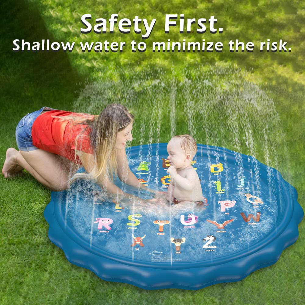 Jasonwell Splash Pad Sprinkler for Kids 60