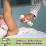 Boogie Diaper Rash Cream Spray for Baby, Travel Friendly No-Rub Touch Free Application for Sensitive Skin, Over 200 Sprays per Bottle, 1.7 oz (Pack of 1)