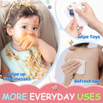 Beitier Baby Wipes, Unscented Wet Wipes 480 Count, 99.9% Water Wipes, Thick and Soft, Gentle for Sensitive Skin, Perfect for babies and adults on the go (24 Pack)