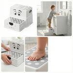 UNCLE WU 2 Step Stool for Kids & Toddlers - Anti-Slip Potty Training Stool for Bathroom Sink, Toilet & Kitchen, Kids Poop Stool, Lightweight & Sturdy (with 2 Ducks)