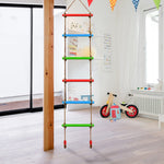 Climbing Rope Ladder for Kids, 6.6Ft Swing Rope Ladder Obstacle Course Hanging Ladder for Indoor PlaySet and Outdoor Tree House, Playground Swing Set and Slackline Ladder