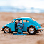 Jada Toys Disney Lilo and Stitch 1:32 Volkswagen Beetle Die-cast Car w/ 1.65" Stitch Figure, Toys for Kids and Adults