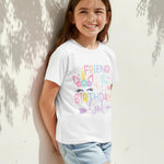 PATPAT Girls T Shirts Size 8-9 Years, Multicolor Graphic Tees, Crew Neck Short Sleeve Shirts Summer Clothes Vacation Outfits Dance Tops