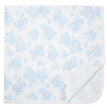 Little Me Blankets for Baby Girls' Swaddling Receiving Blanket, Blue Roses, 30 x 27 Inches