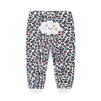 Unisex Newborn Baby Cotton 3-Pack Pants Embroidery Pringting Casual Leggings 0-24 Months for Boys and Girls Multicoloured