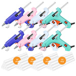 Mini Hot Glue Gun, 8 Pack Hot Glue Guns for Crafts with 40 Sticks Melt Glue Gun, Small Hot Melt Gun Set Arts Craft School DIY Arts Class Projects Home Quick Repairs