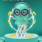 Dancing Jellyfish Baby Toy, Crawling Jellyfish Tummy Time Toy, Magic Dancing Music Crawling Toys for 3 4 5 6 7 8 Year Old Kids Boy Girl Birthday Gifts, Interactive Relax for Office Desk