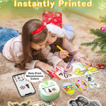 Mini Sticker Printer, D20 Portable Bluetooth Inkless Thermal Sticker Maker Machine with 3 Rolls Paper, Pocket Print Pods Label Maker for iphone, Impresora Portátil for Study Note, DIY, Kids Gift