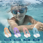 Baypify 4 Pack Nose Clips for Swimming, Waterproof for Kids 4-14
