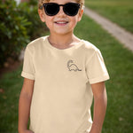 YHHR Dinosaur Graphic Shirts Dinosaur Tshirts for Toddler Boys Girls Dino Crewneck Shirt Kids 1-7 Years Apricot