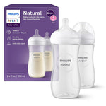 Philips Avent Natural Baby Bottles with Natural Response Nipples (Slow Flow, Flow 2), 4oz, 4-Pack, SCY900/04