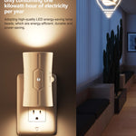 fesnne Night Light, LED Night Lights Plug into Wall, [2 Pack] Warm White 3000K, 0-100LM Adjustable Brightness Light Sensor Plug in Night Light for Hallway, Bathroom,Adult