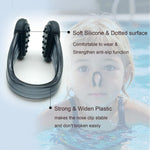 Set of 4 Waterproof Swimming Nose Clips for Adults Kids Age 8+ Nose Plugs for Diving Swimming and Other Water Sports (Black)