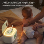 Momcozy New Baby Wipe Warmer, 100pcs Larger Capacity Wipe Dispenser, 10-Min Fast Heating with 4 Temperature Modes, Innovative Spring Design, Silicone & Top Seals,Quick Even Heating, 3-Level Nightlight