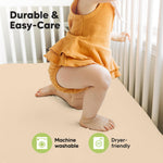 KeaBabies 2-Pack Baby Crib Sheets for Boys, Girls - 52x28 Viscose Derived from Bamboo Toddler Bed Sheets Neutral, Fitted Crib Mattress Cover for Standard Baby Bedding, Soft & Cozy (Rust)