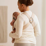 BabyBjörn Baby Carrier Mini, Beige, Woven | Newborn Carrier (7-25 lbs), Ergonomic, Easy-to-Use