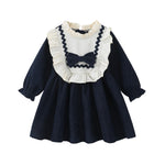 Kucnuzki 18 Months Girl Clothes Toddler Fall Dress Cute Long Sleeve Casual Ruffle Dress Baby Winter Outfit Baby Girl Clothes 12-18 Months