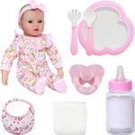 Baby Dolls, 18 inches Large Realistic Cute Soft Body Baby Doll Real Life Baby Dolls Girl, with Bottles & Pacifier, Diapers and Bibs, Gift Idea for Ages 3+