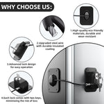 RORMGO Refrigerator Lock 2 Packs, Fridge Lock with Silicone Wire Protection Fridge Locks for Kids Easy to Use and Install Cabinet Locks with Key, Black
