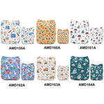 ALVABABY Baby Cloth Diapers 6 Pack with 12 Inserts Cloth Diaper Covers Adjustable Washable Reusable for Baby Girls and Boys 6DM134A