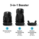 Graco Tranzitions 3-in-1 Harness Booster Car Seat, Forward Facing Car Seat, Highback, to Backless Booster, Cinder