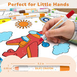 JUPITEARTH 24 Color Twist Crayons for Toddlers 1-3 and Kids 4-8, Non-Toxic Washable Crayons 2-4, Ultra-Silky Easy-Grip Art Supplies, Ideal Coloring Gift for Boys and Girls