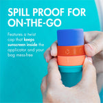 Boon Yuvi Sunscreen Applicator for Kids - Refillable and Spill Proof Kids Sunscreen Applicator with Soft Foam Sponge - Summer and Vacation Essentials - 3 Oz Travel Size - 1 Count