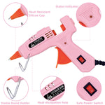 Glue Gun, Mini Hot Glue Gun Kit with 20 Glue Sticks, Hot Glue Guns for Crafts School DIY Arts Home Quick Repairs, Pink