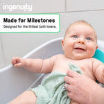Ingenuity Room to Soak 4-in-1 Baby Bath Tub, Newborn to Toddler, Adjustable Full Coverage Sling, Supportive Seat, Includes 2 Pour & Rinse Cups, Easy Release Drain Plug, 0M+