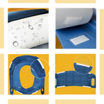 GLAF Potty Training Toilet Seat for Toddler Potty Chair with Step Stools Ladder for Boys Girls 2 in 1 Adjustable Kids Potty Seat with Anti-Slip Pads Comfortable Cushion (Blue)