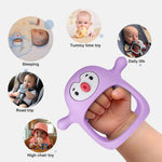 Smily Mia Penguin Teethers, Silicone TeethingToys for Babies 0-6Months, Baby Teethers for 3-6Months, Hand Teether for Infants, Teething/Teether Pacifiers for Infants, Light Purple