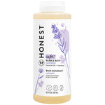 Honest Company lavender bubble bath bottle on a white background