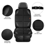 XHYANG Car Seat Protector 1 Pack Car Seat Cushion Mat Thickest Padding,Waterproof 600D Fabric Car Seat Covers for Non-Slip Backing Mesh Pockets for Baby and Pet (1 Seat Protector)