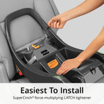 Chicco KeyFit 35 ClearTex Infant Rear-FacingCar Seat and Base for Infants 4-35 lbs, Includes Head and Body Support, Compatible with Chicco Strollers, Baby Travel Gear | Shadow/Black