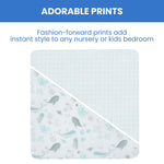 Delta Children Fitted Crib Sheets for Girls and Boys - 100% Organic Cotton Crib Sheet for Standard Crib and Toddler Mattresses - 28x52 Inch- GOTS Certified (Pack of 2), Sea Life